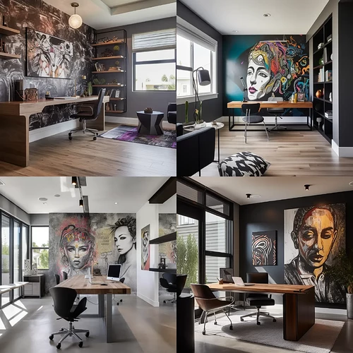 24. Koster_sleek_modern_home_office_with_street_art-inspired_murals